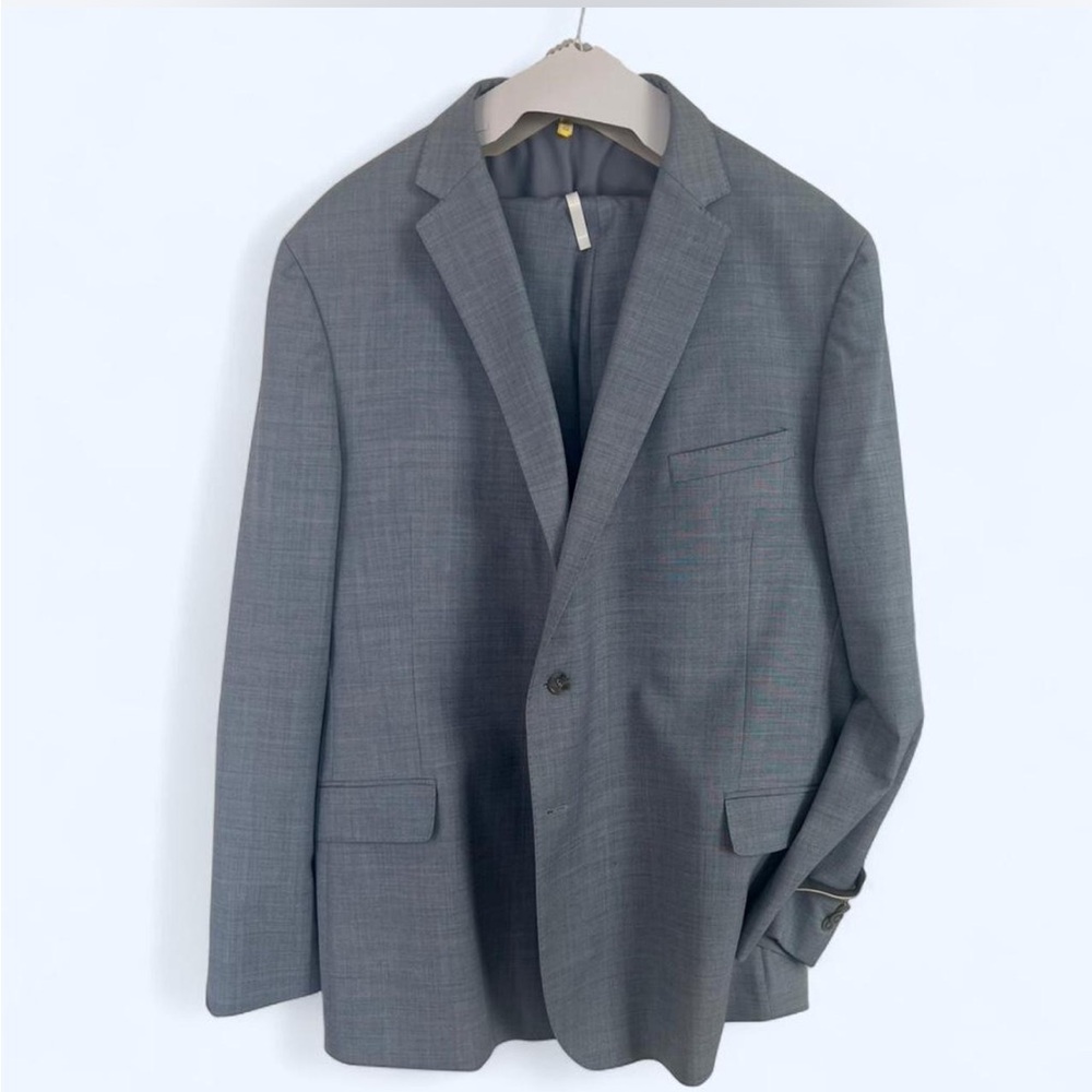 Joseph Abboud Chambray Light Blue Suit Jacket and Pant
